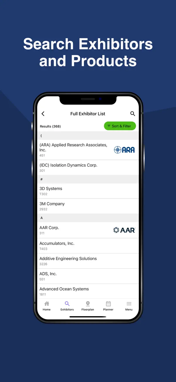 Search Exhibitors and Products